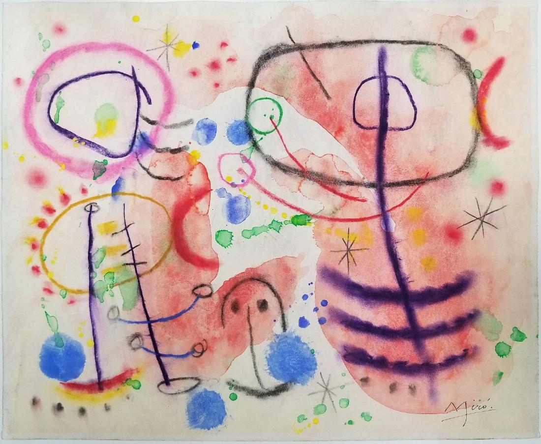 (Att.) Joan MIRO watercolor on paper (1 of 2)