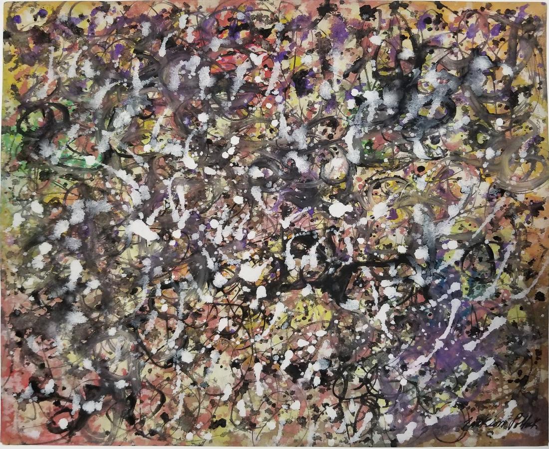 Jackson Pollock Mixed Media on paper (1 of 2)