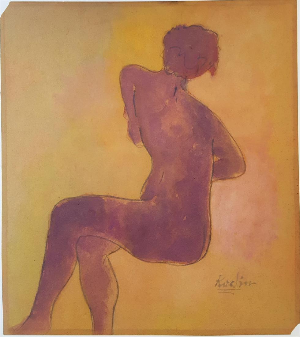 Auguste Rodin watercolor on paper (1 of 1)