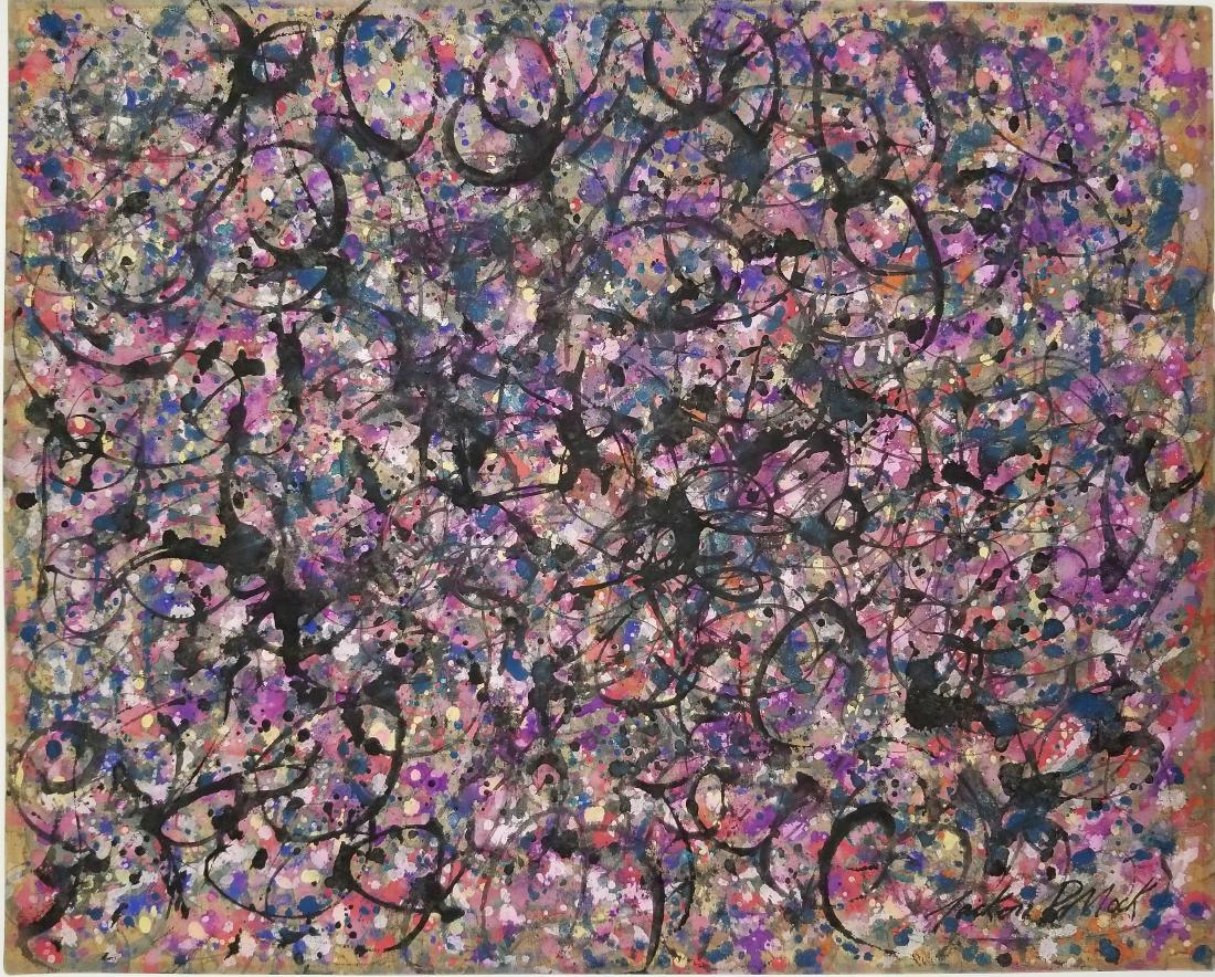 Mixed Media on paper signed Jackson Pollock (1 of 2)