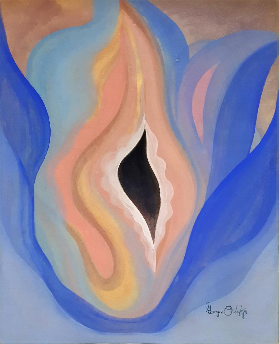 Gousche on paper signed Georgia O'Keeffe (1 of 2)