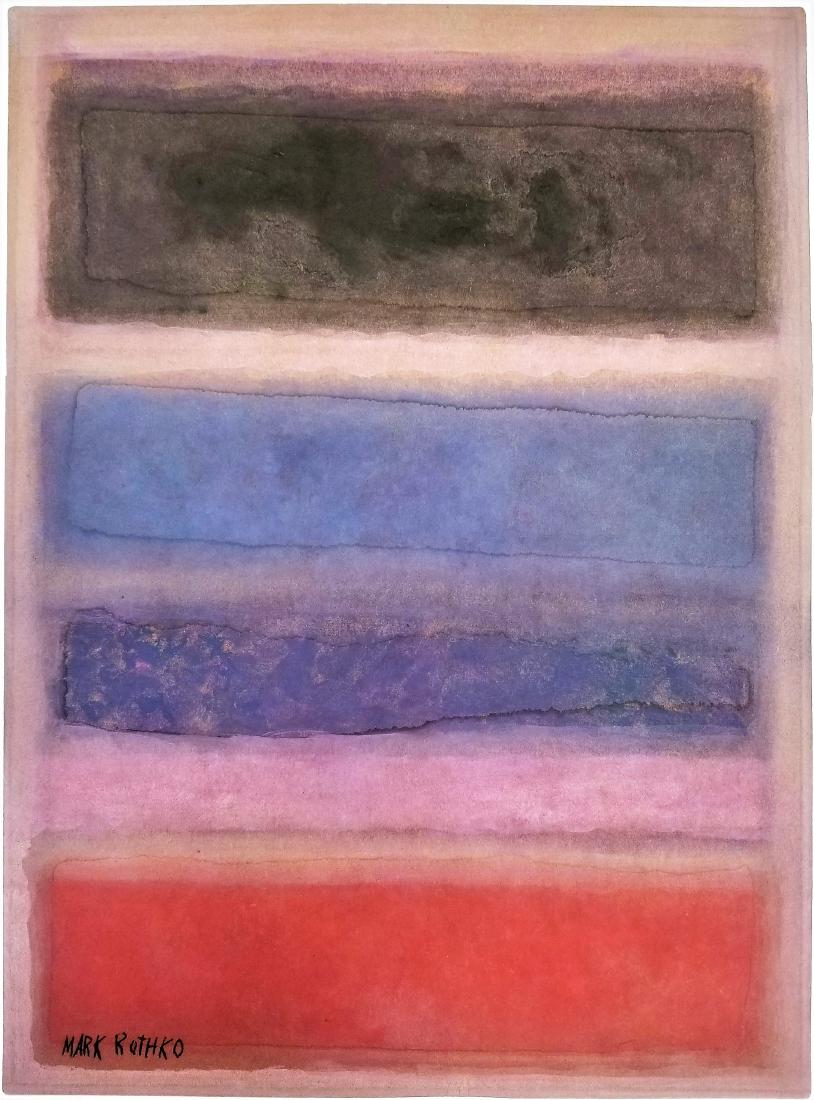 Mixed media on paper signed Mark Rothko (1 of 2)