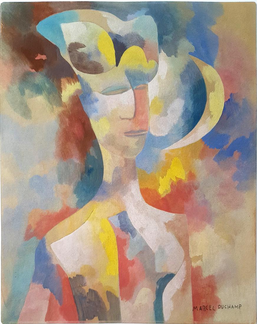 Gouache on paper signed painting (1 of 1)