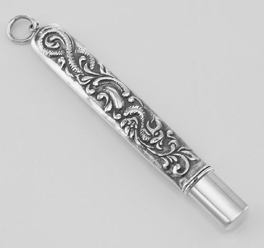 Needle Case - Repousse Design Needlecase - Sterling Sil: Needle Case - Repousse Design Needlecase - Sterling Silver **|**|** #X-6613 Needlecases : Sterling Silver Needle Case with Repousse Design - Sterling Silver Needle Cases. There is a jump ring attached