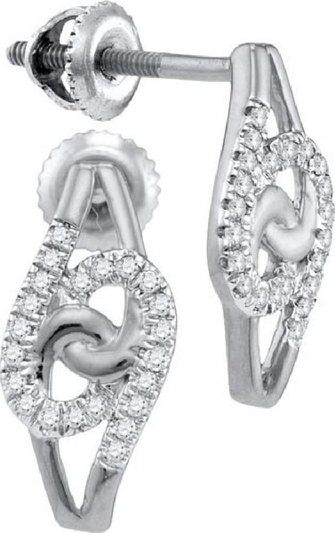 10kt White Gold Womens Round Diamond Swirl Cluster Stud: 10kt White Gold Womens Round Diamond Swirl Cluster Stud Screwback Earrings 1/8 Cttw **|**|** 10kt White Gold Womens Round Diamond Swirl Cluster Stud Screwback Earrings 1/8 Cttw #IRS92089