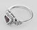 Heart Shaped Garnet Colored CZ Gemstone Ring - Sterling - 3