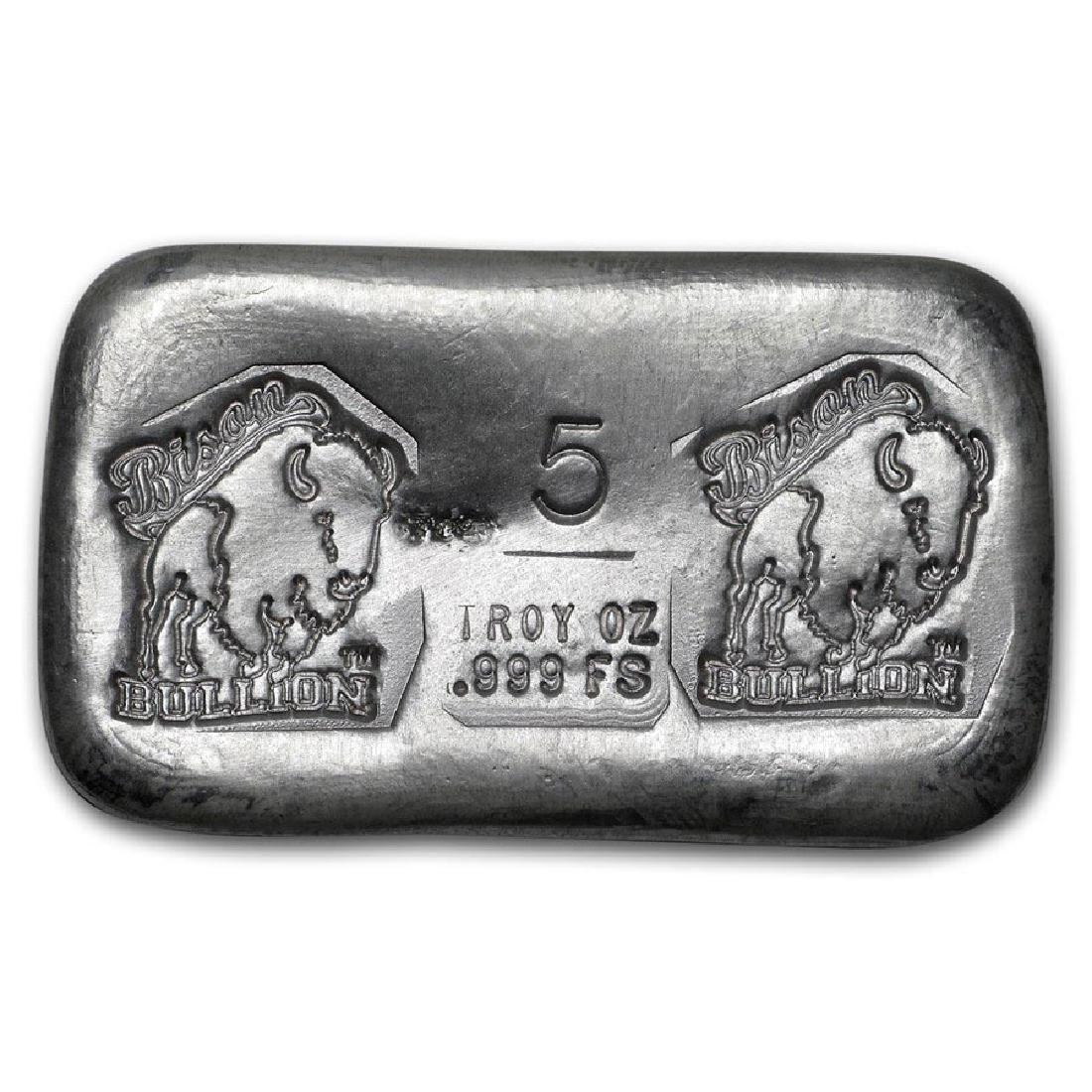 5 oz Silver Bar - Bison Bullion: 5 oz Silver Bar - Bison Bullion **|**|** 5 oz Silver Bar - Bison Bullion #IRS22632