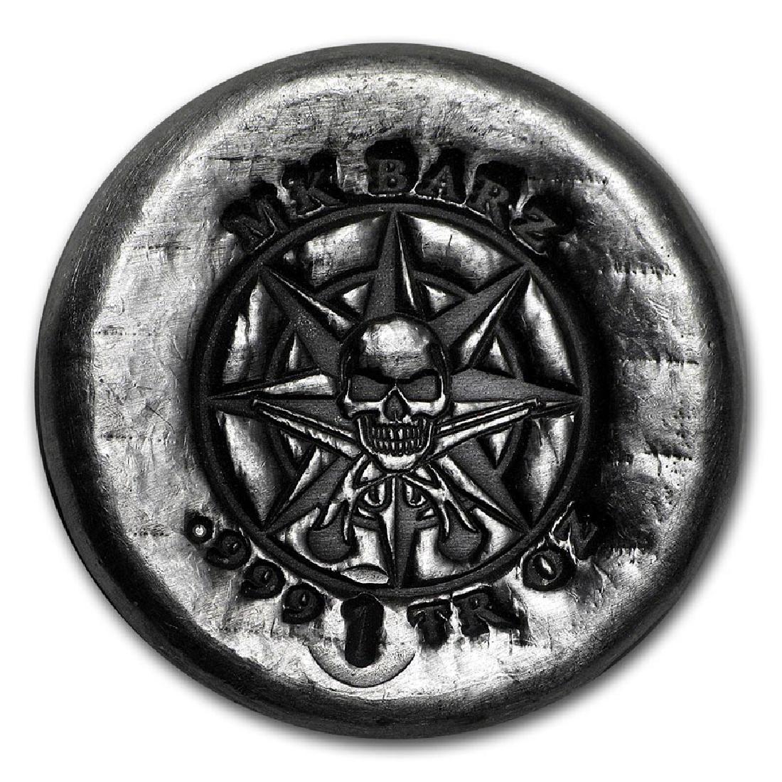 1 oz Silver Round - MK Barz & Bullion (Pirate Compass): 1 oz Silver Round - MK Barz & Bullion (Pirate Compass) **|**|** 1 oz Silver Round - MK Barz & Bullion (Pirate Compass) #IRS22611