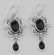 Beautiful Antique Style Black Onyx Dangle Earrings - St