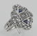 Art Deco Style Sapphire Filigree Ring w/ Diamond - Ster