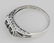 Art Deco Style Sapphire Filigree Ring w/ 2 Diamonds - S - 3