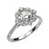14k White Gold Genuine White Topaz And Diamond Dainty E