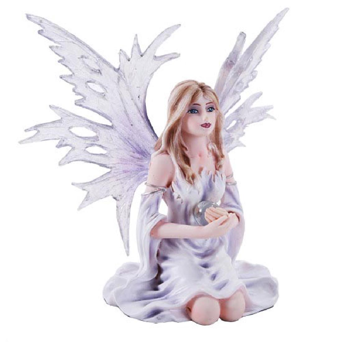 HAND PAINTED COLD CAST RESIN WINTER FAIRY 5 1/8" x 4 3/: HAND PAINTED COLD CAST RESIN WINTER FAIRY 5 1/8" x 4 3/8" x 4 1/2" **|**|** HAND PAINTED COLD CAST RESIN WINTER FAIRY 5 1/8" x 4 3/8" x 4 1/2" #IRS14316