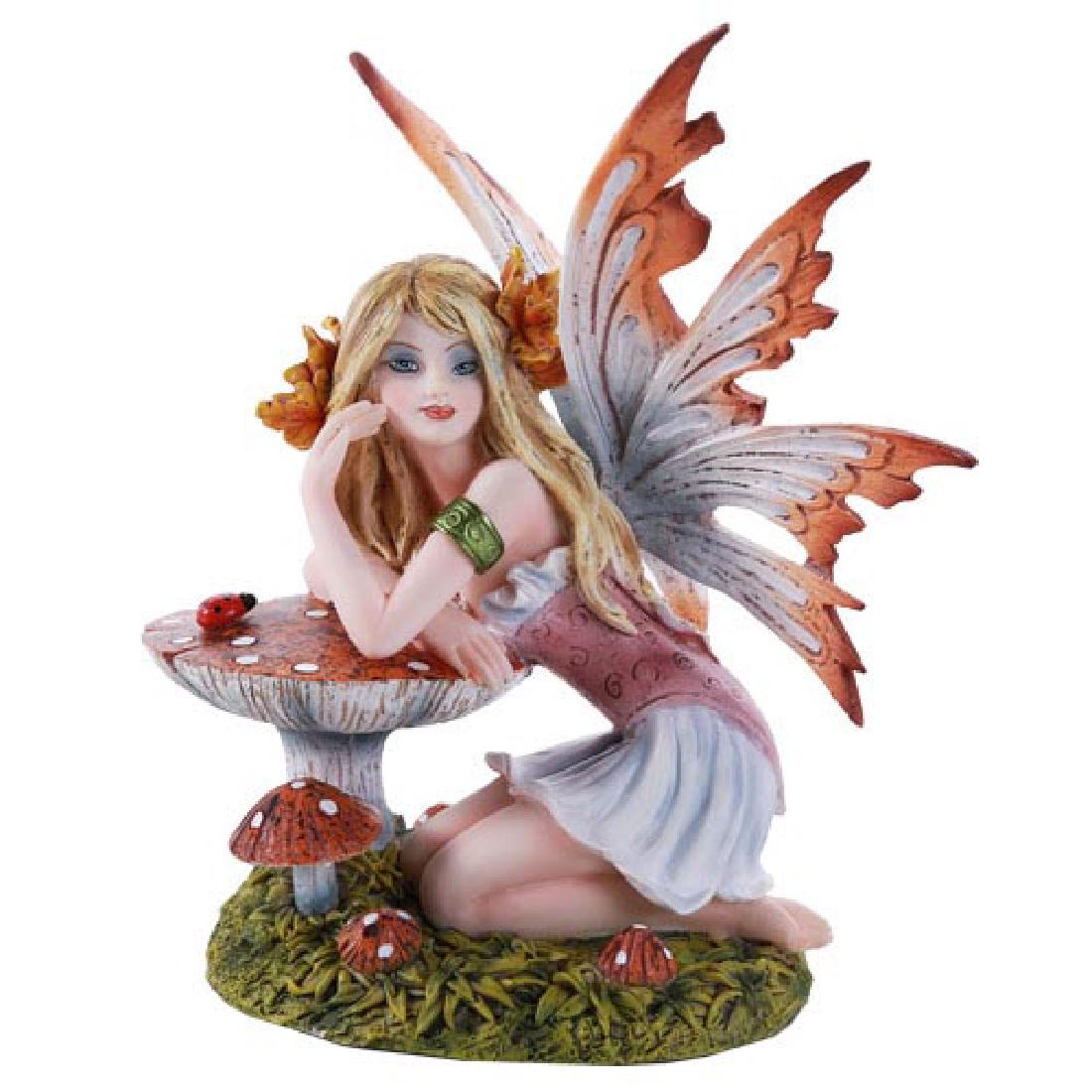 HAND PAINTED COLD CAST RESIN WOODLAND FAIRY 5 1/8" x 4: HAND PAINTED COLD CAST RESIN WOODLAND FAIRY 5 1/8" x 4 3/8" x 4 1/2" **|**|** HAND PAINTED COLD CAST RESIN WOODLAND FAIRY 5 1/8" x 4 3/8" x 4 1/2" #IRS14317