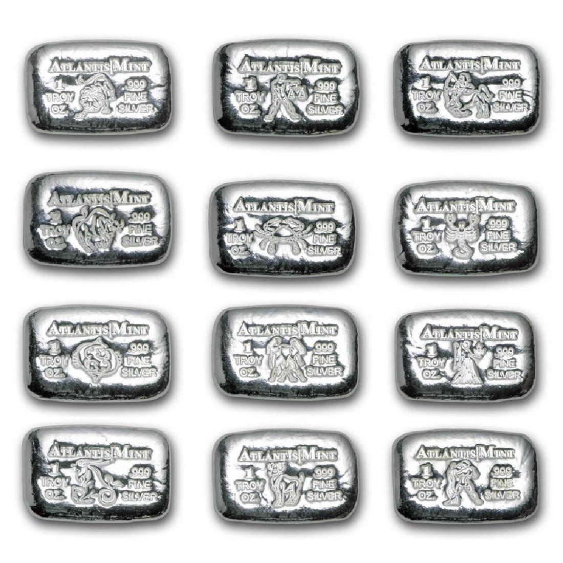 1 oz Silver Bar - Atlantis Mint (Zodiac Collection 12-P: 1 oz Silver Bar - Atlantis Mint (Zodiac Collection 12-Piece Set) **|**|** 1 oz Silver Bar - Atlantis Mint (Zodiac Collection 12-Piece Set) #IRS22315