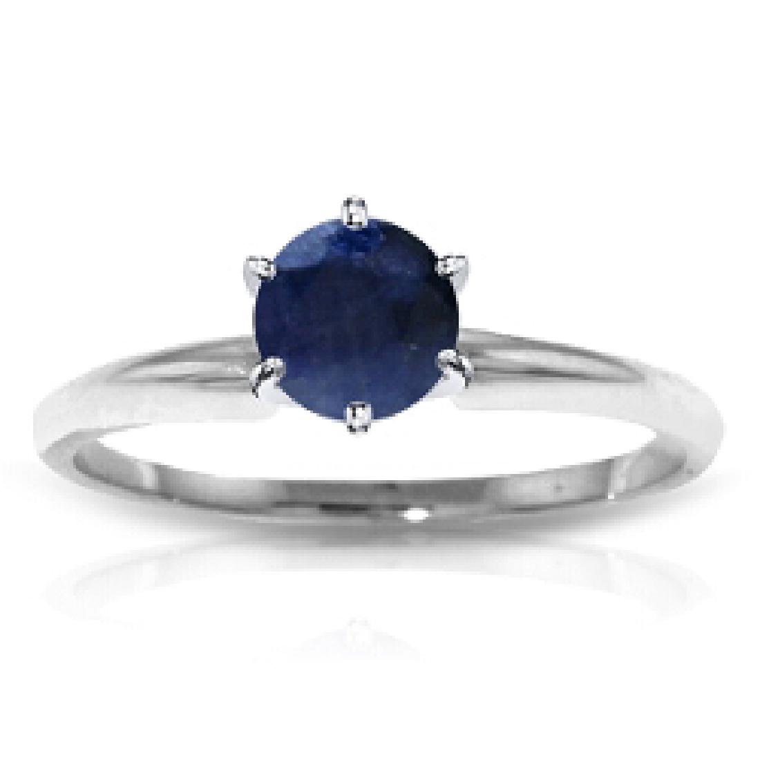 CERTIFIED 14K .45 CTW SAPPHIRE SOLITAIRE RING: CERTIFIED 14K .45 CTW SAPPHIRE SOLITAIRE RING **|**|** CERTIFIED 14K .45 CTW SAPPHIRE SOLITAIRE RING #IRS84662
