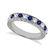 Antique Diamond and Blue Sapphire Wedding Ring Platinum