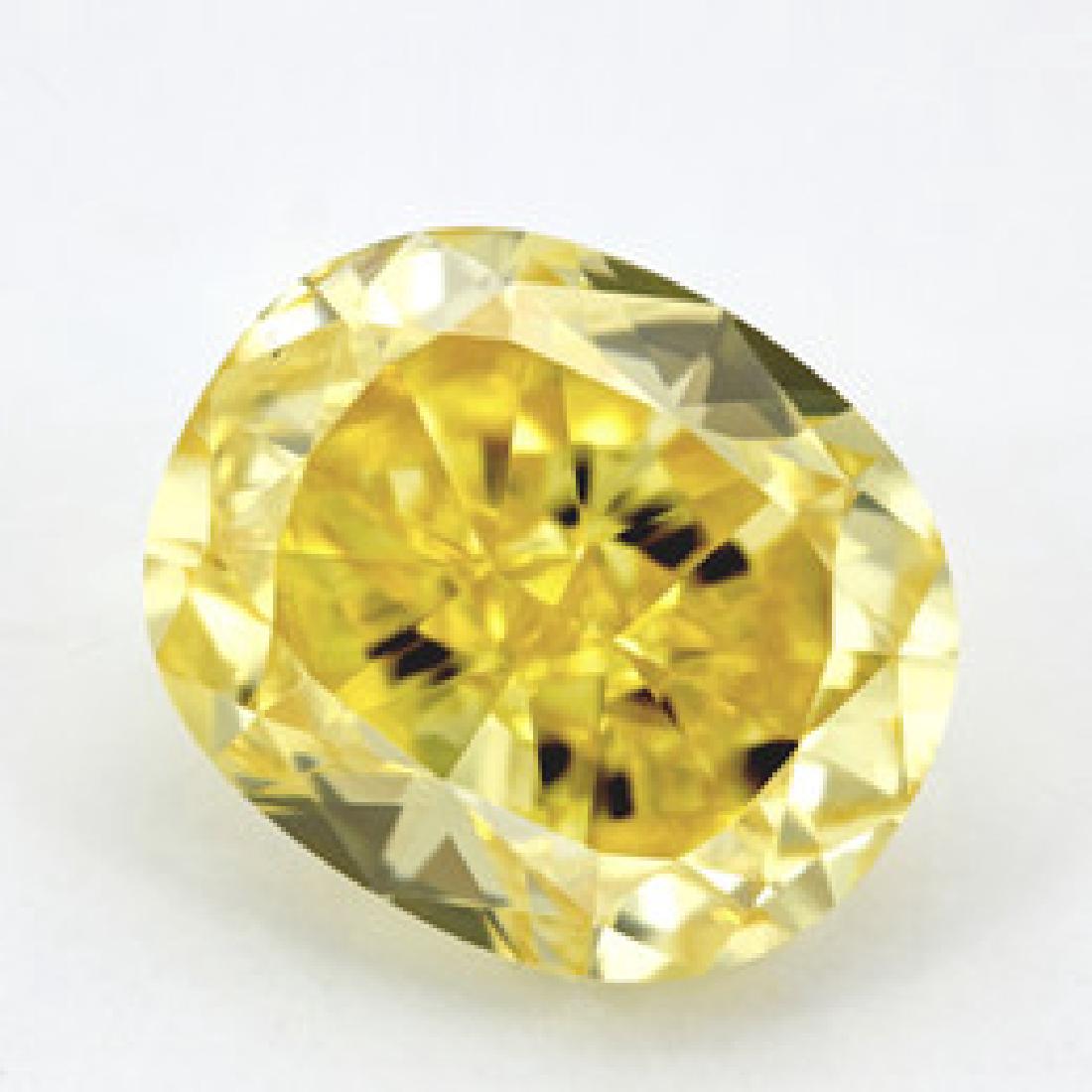GIA CERTIFIED 0.41 CTW OVAL FANCY YELLOW DIAMOND SI1: GIA CERTIFIED 0.41 CTW OVAL FANCY YELLOW DIAMOND SI1 **|**|** GIA CERTIFIED 0.41 CTW OVAL FANCY YELLOW DIAMOND SI1 #IRS46351