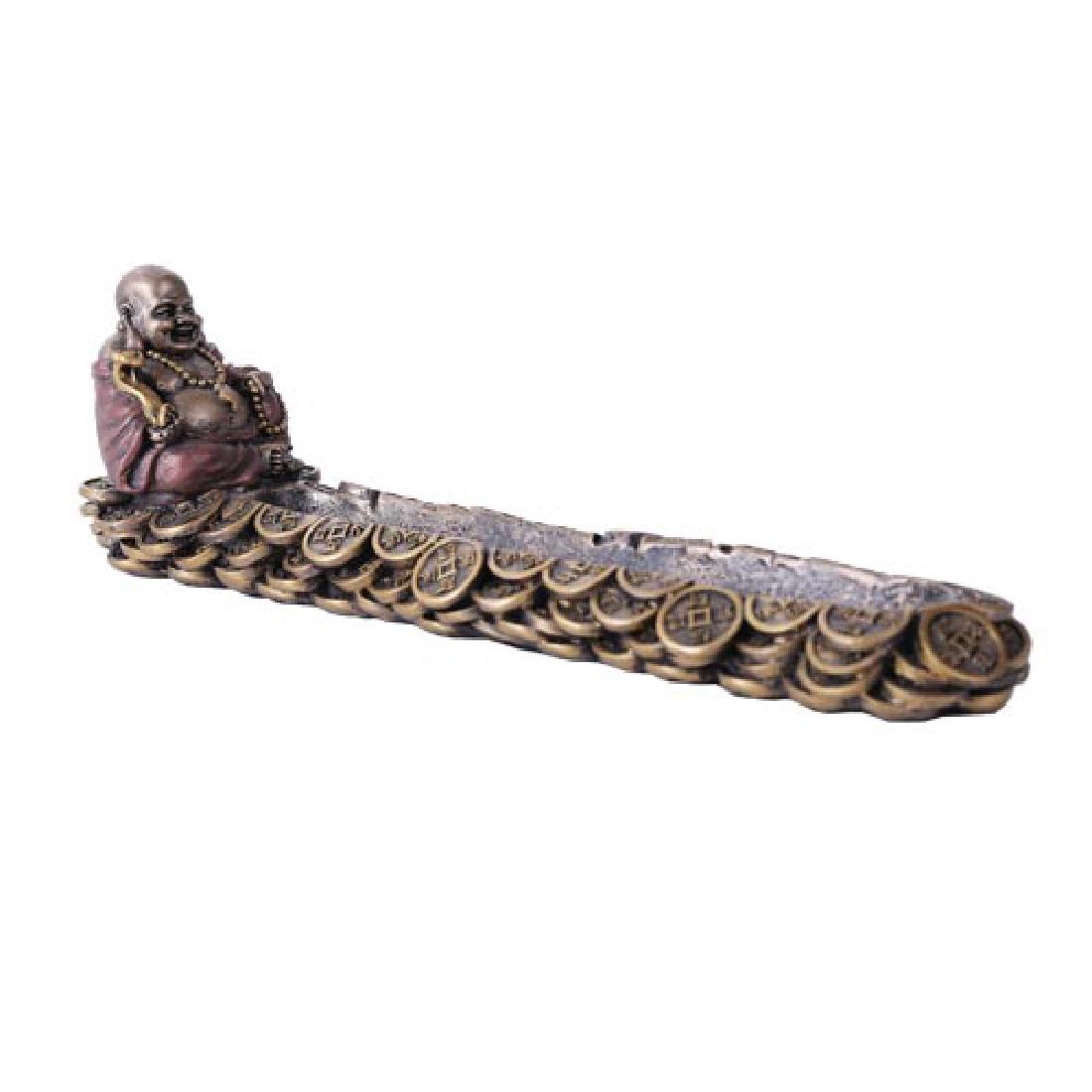 LUCKY BUDDHA INCENSE BURNER 10 1/4in. x 2 1/2in. x 3in.: LUCKY BUDDHA INCENSE BURNER 10 1/4in. x 2 1/2in. x 3in. **|**|** LUCKY BUDDHA INCENSE BURNER 10 1/4in. x 2 1/2in. x 3in. #IRS47643