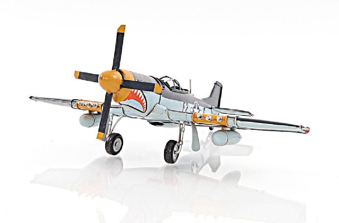 HAND MADE 1943 GREY MUSTANG P51 1:40TH SCALE MODEL: HAND MADE 1943 GREY MUSTANG P51 1:40TH SCALE MODEL **|**|** This 1943 Grey Mustang P-51 was an American long-range, single-seat fighter and fighter-bomber used during World War II, the Korean War and