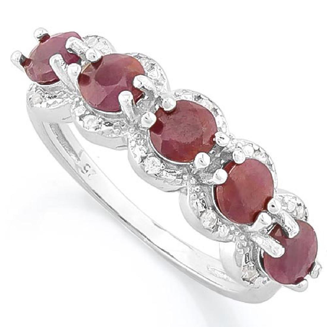 9 1/5 CARAT RUBY & DIAMOND 925 STERLING SILVER RING: 9 1/5 CARAT RUBY & DIAMOND 925 STERLING SILVER RING **|**|** 9 1/5 CARAT RUBY & DIAMOND 925 STERLING SILVER RING #IRS39592