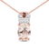 18K Rose Gold Plated 0.75 Carat Genuine Morganite Smok