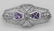 Victorian Style Amethyst Filigree Pin - Brooch - Sterli