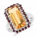 8.35 Carat Genuine Citrine and Garnet .925 Sterling Sil