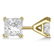 1.00ct. Martini Princess Diamond Stud Earrings 14kt Yel