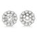 Round Diamond Earring Jackets for 4mm Studs 14K White G