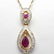0.71 CARAT TW GENUINE RUBY & GENINE DIAMOND SET IN 24K