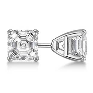 1.00ct. Asscher-Cut Diamond Stud Earrings Platinum (G-H: 1.00ct. Asscher-Cut Diamond Stud Earrings Platinum (G-H VS2-SI1) **|**|** CENTER STONE; Diamond CENTER STONE CLARITY; VS2-SI1 CENTER STONE COLOR; G-h CENTER STONE SETTING; Prong SIDE STONE CLARITY; SI