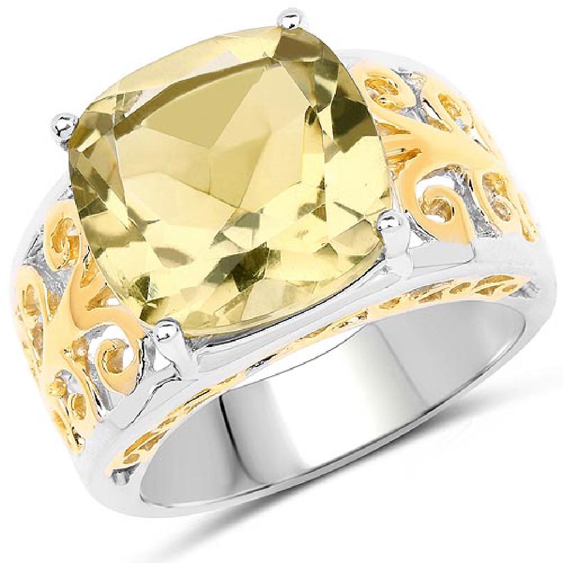 7.05 Carat Genuine Lemon Quartz .925 Sterling Silver Ri: 7.05 Carat Genuine Lemon Quartz .925 Sterling Silver Ring **|**|** 7.05 Carat Genuine Lemon Quartz .925 Sterling Silver Ring #IRS67335