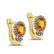 18K Yellow Gold Plated 1.99 Carat Genuine Citrine & Whi