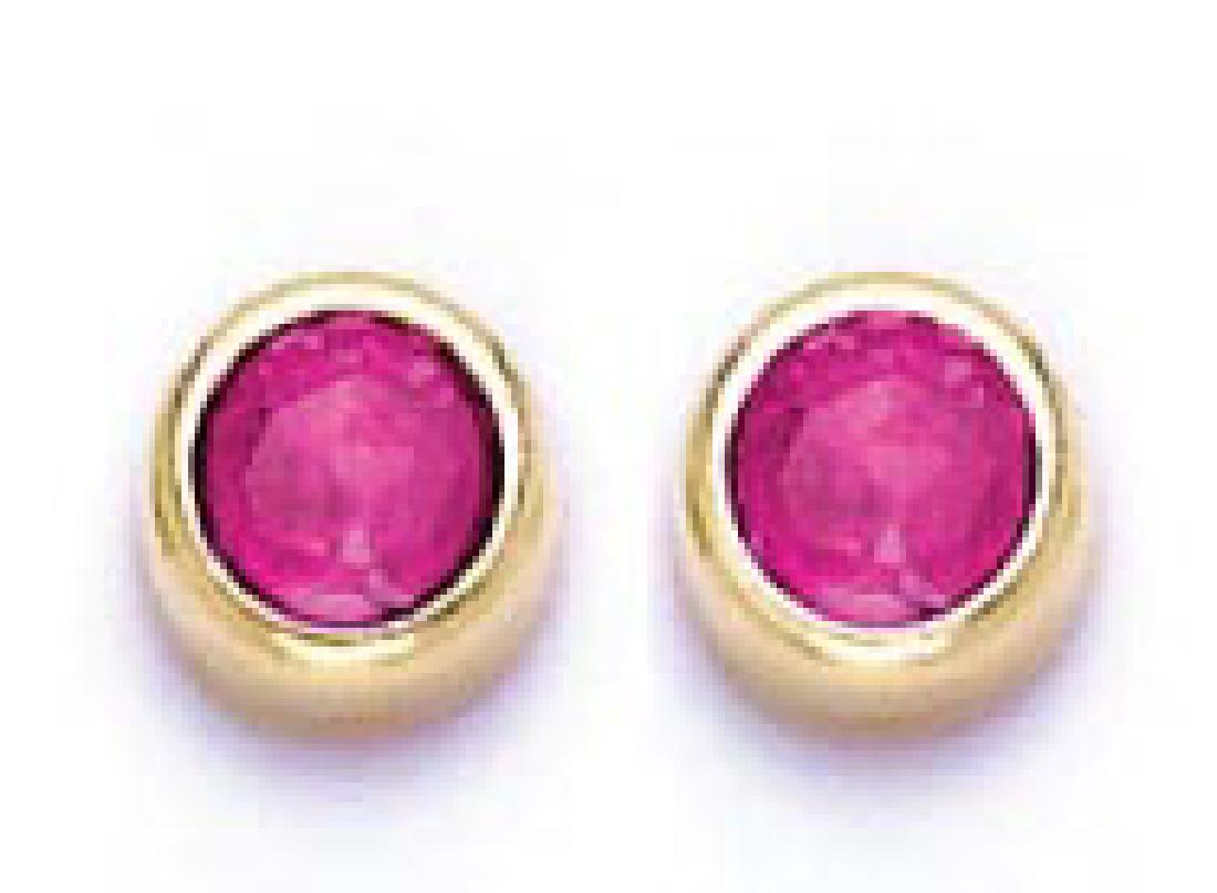 14k Gold Stud Earrings Pink Zircon Bizel size: 6 mm: 14k Gold Stud Earrings Pink Zircon Bizel size: 6 mm **|**|** 14k Gold Stud Earrings Pink Zircon Bizel size: 6 mm #IRS87202