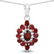 3.10 Carat Genuine Garnet .925 Sterling Silver Pendant