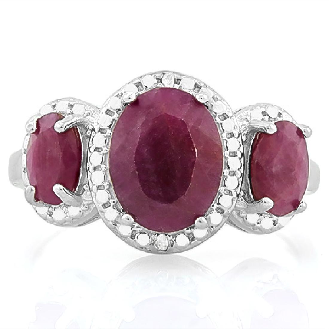 RUBY 925 STERLING SILVER RING: RUBY 925 STERLING SILVER RING **|**|** RUBY 925 STERLING SILVER RING #IRS74201