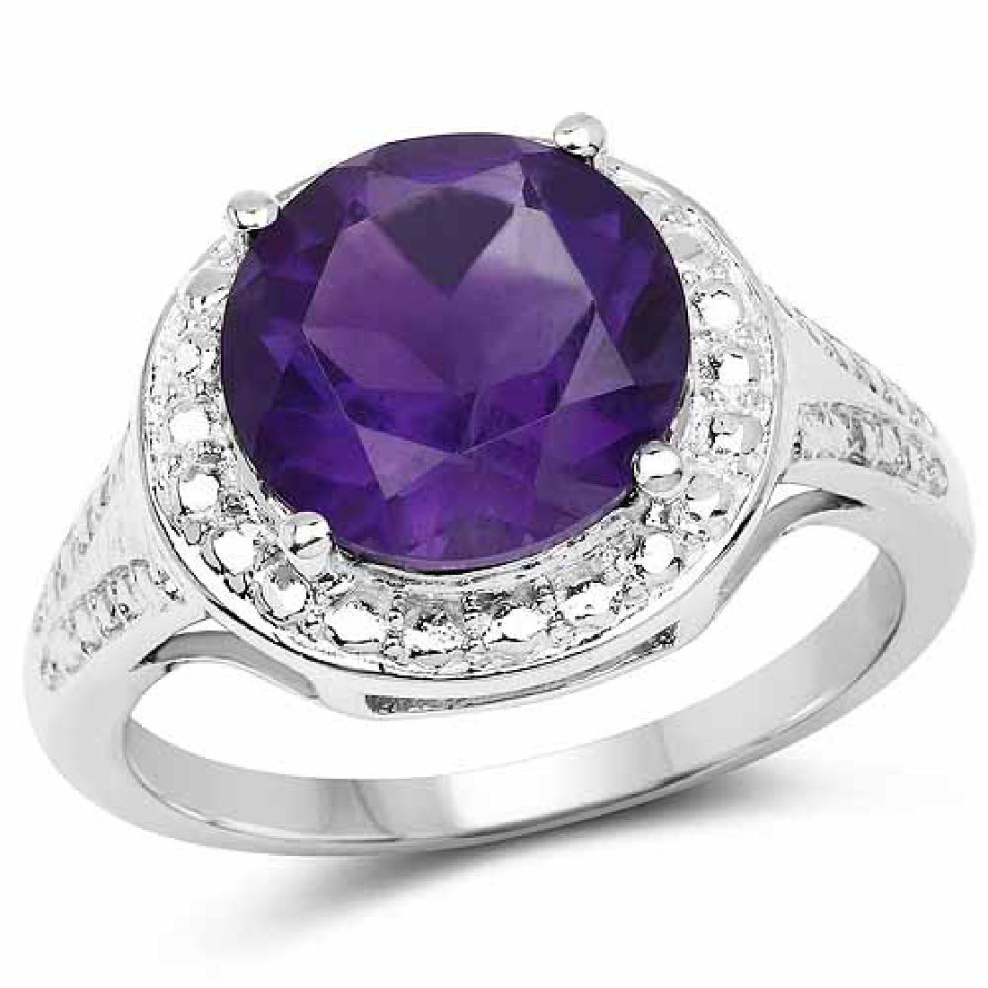 3.30 Carat Genuine Amethyst .925 Sterling Silver Ring: 3.30 Carat Genuine Amethyst .925 Sterling Silver Ring **|**|** 3.30 Carat Genuine Amethyst .925 Sterling Silver Ring #IRS76367