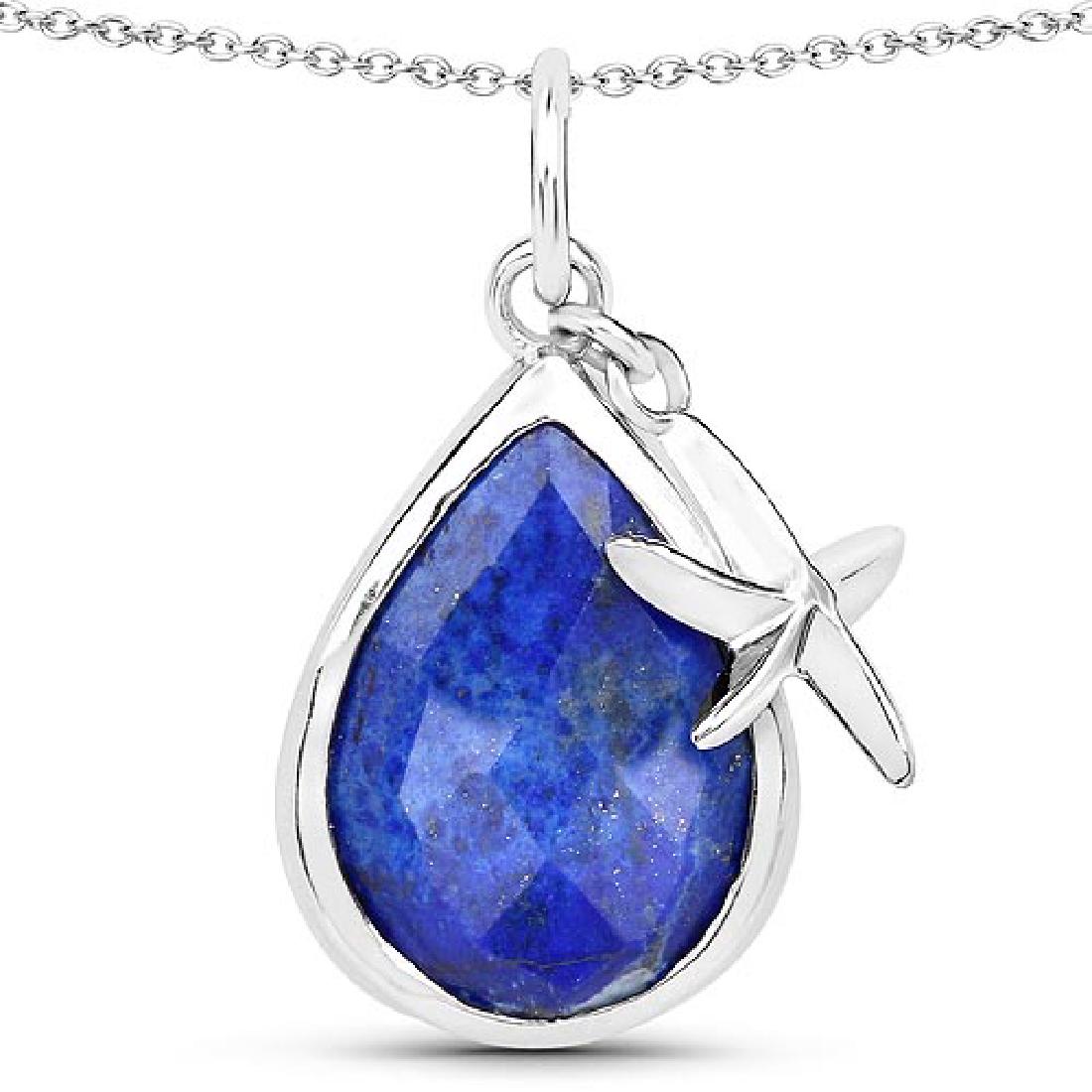 4.48 Carat Genuine Lapis .925 Sterling Silver Pendant: 4.48 Carat Genuine Lapis .925 Sterling Silver Pendant **|**|** 4.48 Carat Genuine Lapis .925 Sterling Silver Pendant #IRS67282