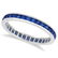 Princess-Cut Blue Sapphire Eternity Ring Band 14k White