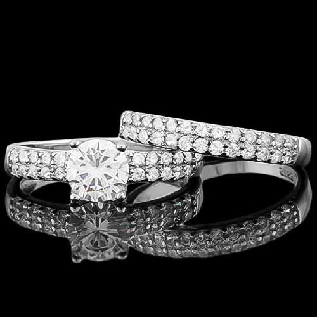 1 4/5 CARAT (53 PCS) FLAWLESS CREATED DIAMOND 925 STERL: 1 4/5 CARAT (53 PCS) FLAWLESS CREATED DIAMOND 925 STERLING SILVER HALO RING **|**|** 1 4/5 CARAT (53 PCS) FLAWLESS CREATED DIAMOND 925 STERLING SILVER HALO RING #IRS74633