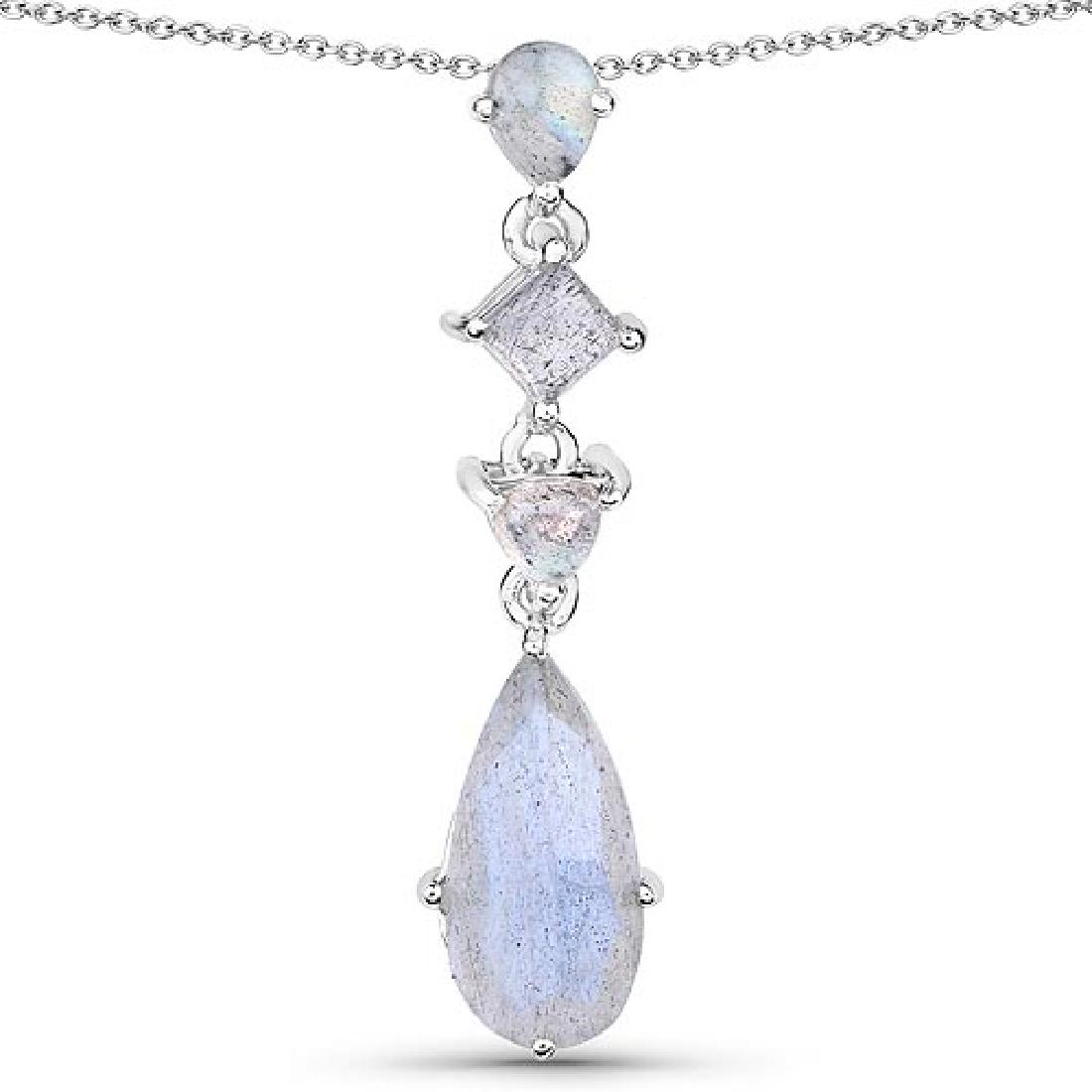 3.54 Carat Genuine Labradorite .925 Sterling Silver Pen: 3.54 Carat Genuine Labradorite .925 Sterling Silver Pendant **|**|** 3.54 Carat Genuine Labradorite .925 Sterling Silver Pendant #IRS84808