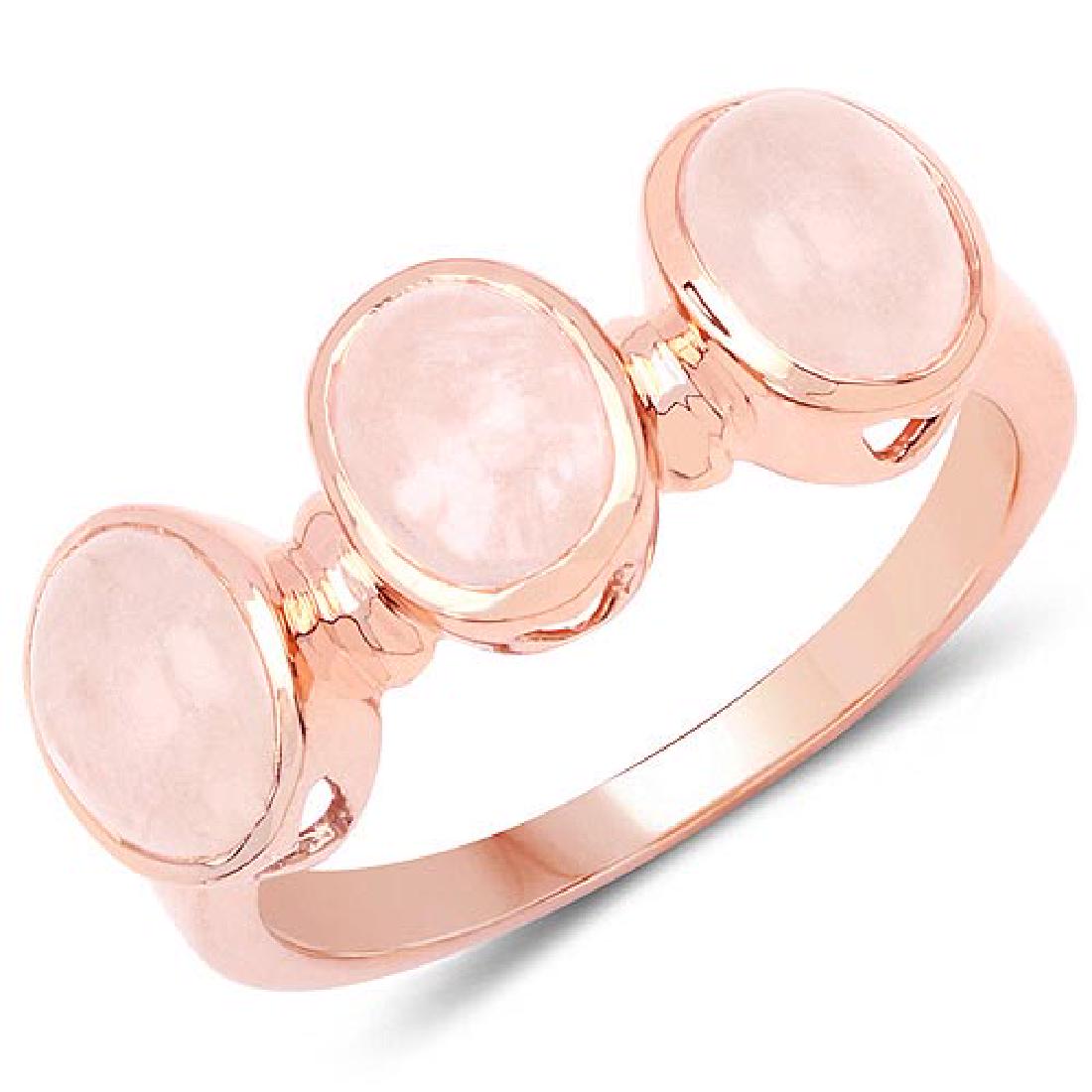 18K Rose Gold Plated 2.88 Carat Genuine Morganite .925: 18K Rose Gold Plated 2.88 Carat Genuine Morganite .925 Sterling Silver Ring **|**|** 18K Rose Gold Plated 2.88 Carat Genuine Morganite .925 Sterling Silver Ring #IRS67353