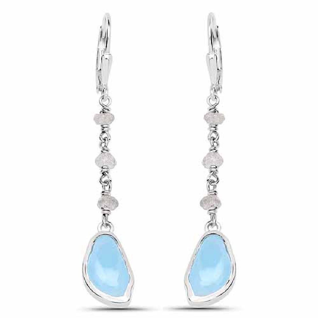 5.53 Carat Genuine Aquamarine and Labradorite .925 Ster: 5.53 Carat Genuine Aquamarine and Labradorite .925 Sterling Silver Earrings **|**|** 5.53 Carat Genuine Aquamarine and Labradorite .925 Sterling Silver Earrings #IRS75811