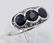 Lovely Art Deco Style Ring w/ Sapphires & Diamonds Ster