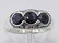 Lovely Art Deco Style Ring w/ Sapphires & Diamonds Ster - 2