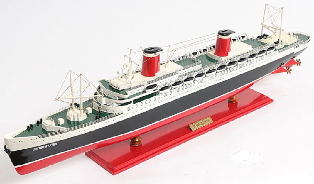 HAND MADE WOODEN SS United States W/COA: HAND MADE WOODEN SS United States W/COA **|**|** The SS United States NO INTERNATIONAL SHIPPING #IRS43983