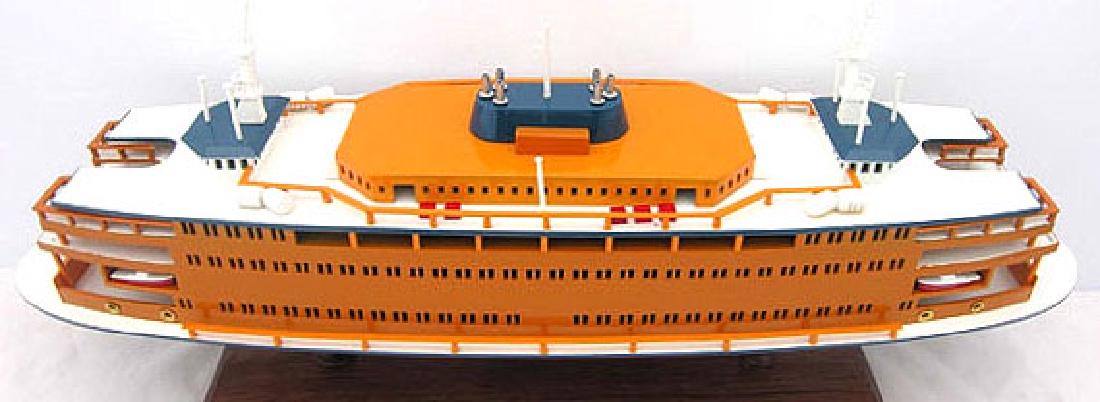HAND MADE WOODEN Staten Island Ferry W/COA: HAND MADE WOODEN Staten Island Ferry W/COA **|**|** The Staten Island Ferry provides 20 million people a year (60000 passengers a day not including weekend days) with ferry service between St. George 