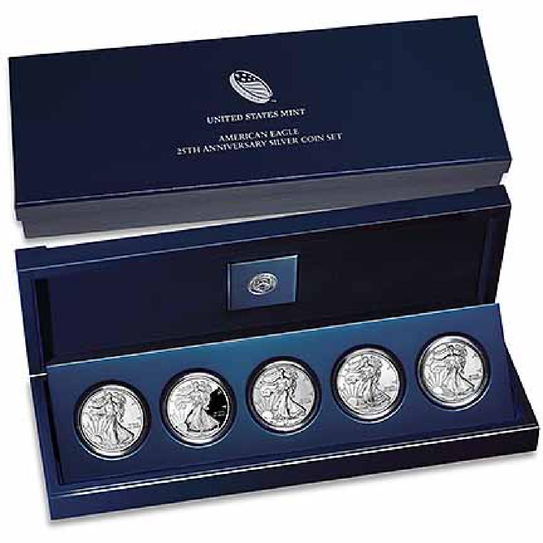 2011 American Eagle 25th Anniversary 5pc Silver Set Ori: 2011 American Eagle 25th Anniversary 5pc Silver Set Original Box **|**|** 2011 American Eagle 25th Anniversary 5pc Silver Set Original Box #IRS79199