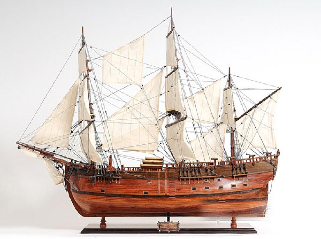 HAND MADE WOODEN HMS Endeavour W/COA: HAND MADE WOODEN HMS Endeavour W/COA **|**|** Dimensions: 80L x 18W x 89H (cm) Description: Our captivating HMS Endeavour model is handcrafted from beautiful wood such as rosewood mahogany teak and al
